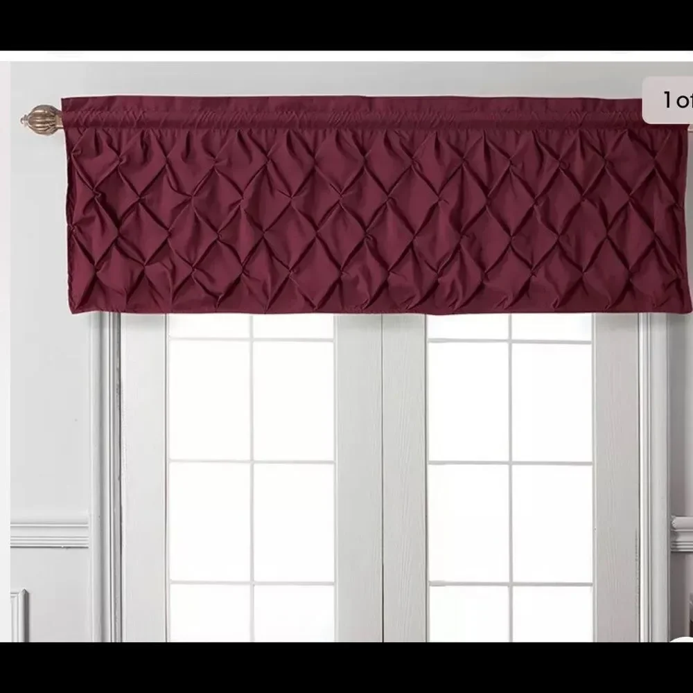 VCNY rod pocket balance. One piece. 60” x 20” the color is burgundy